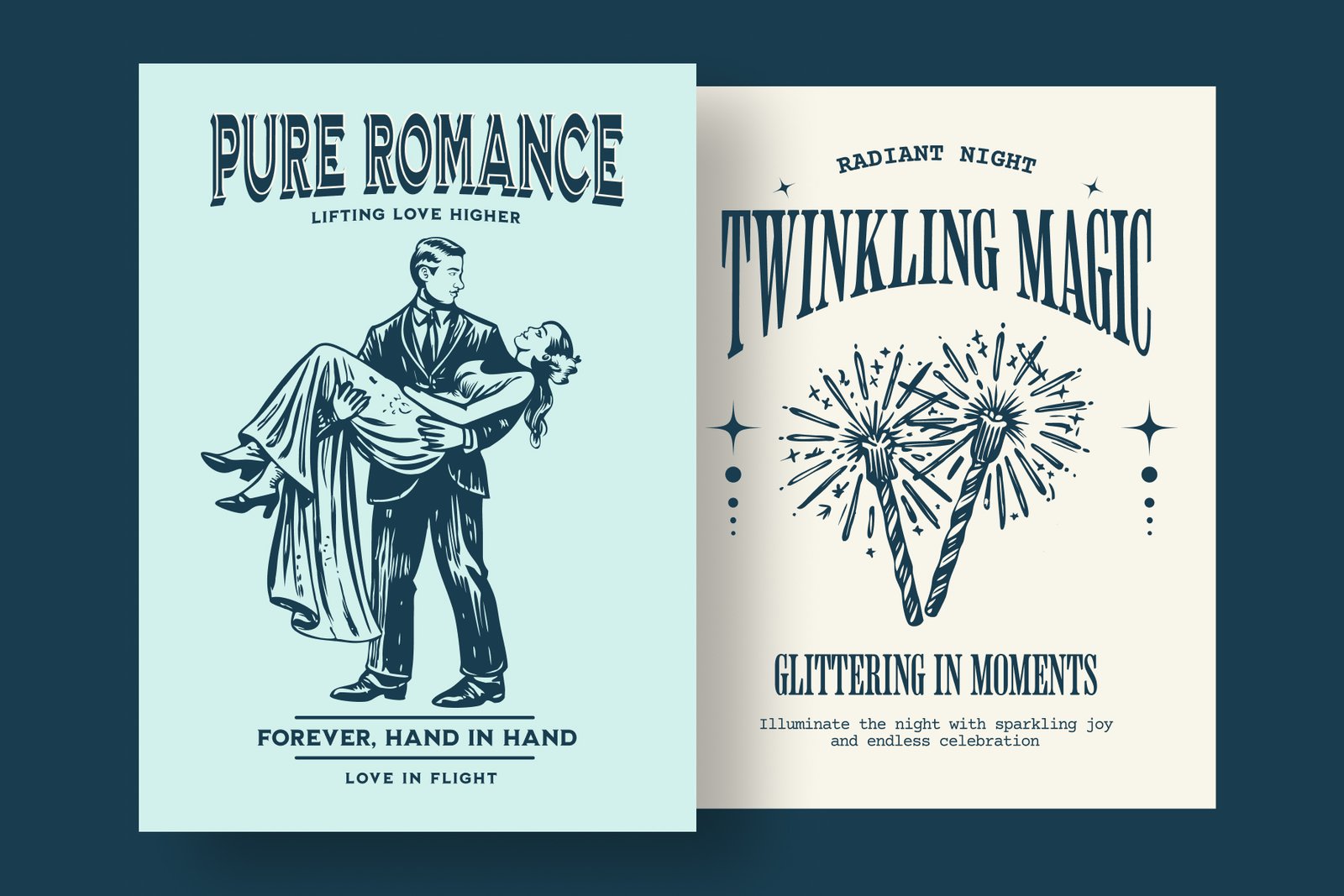 Vintage Wedding Illustration Set