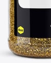 Clear Plastic Jar with Za'atar Spice Mockup