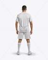 Soccer Player Wearing Jersey and Shorts Mockup