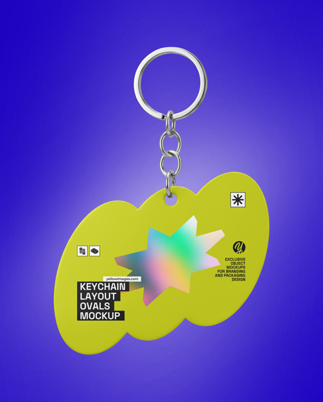 Ovals Keychain Mockup