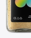 Square Glass Jar with Ground Cardamom Mockup