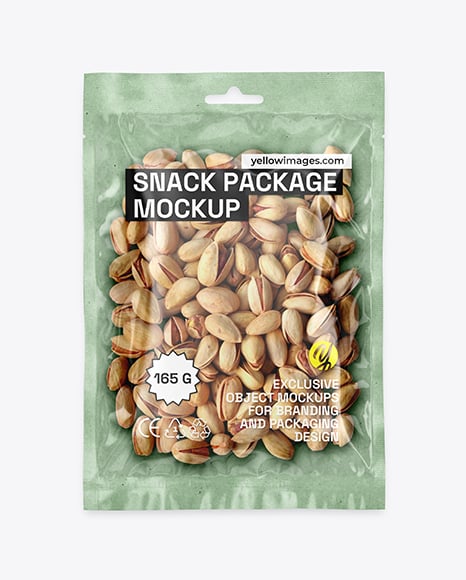 Kraft Package with Pistachios Mockup - Packaging mockups