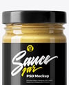 Jar with Dijon Mustard Mockup