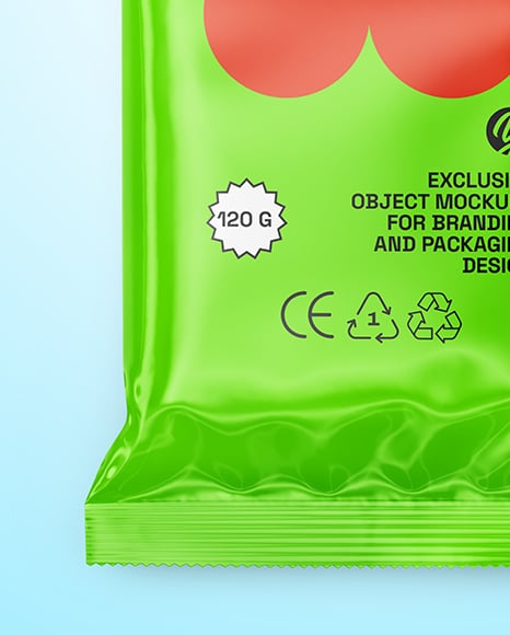 Glossy Snack Package Mockup
