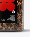 Square Plastic Jar with Whole Cloves Mockup