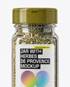 Glass Jar with Herbes de Provence Mockup