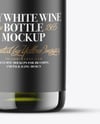 Green Glass White Wine Bottle Mockup