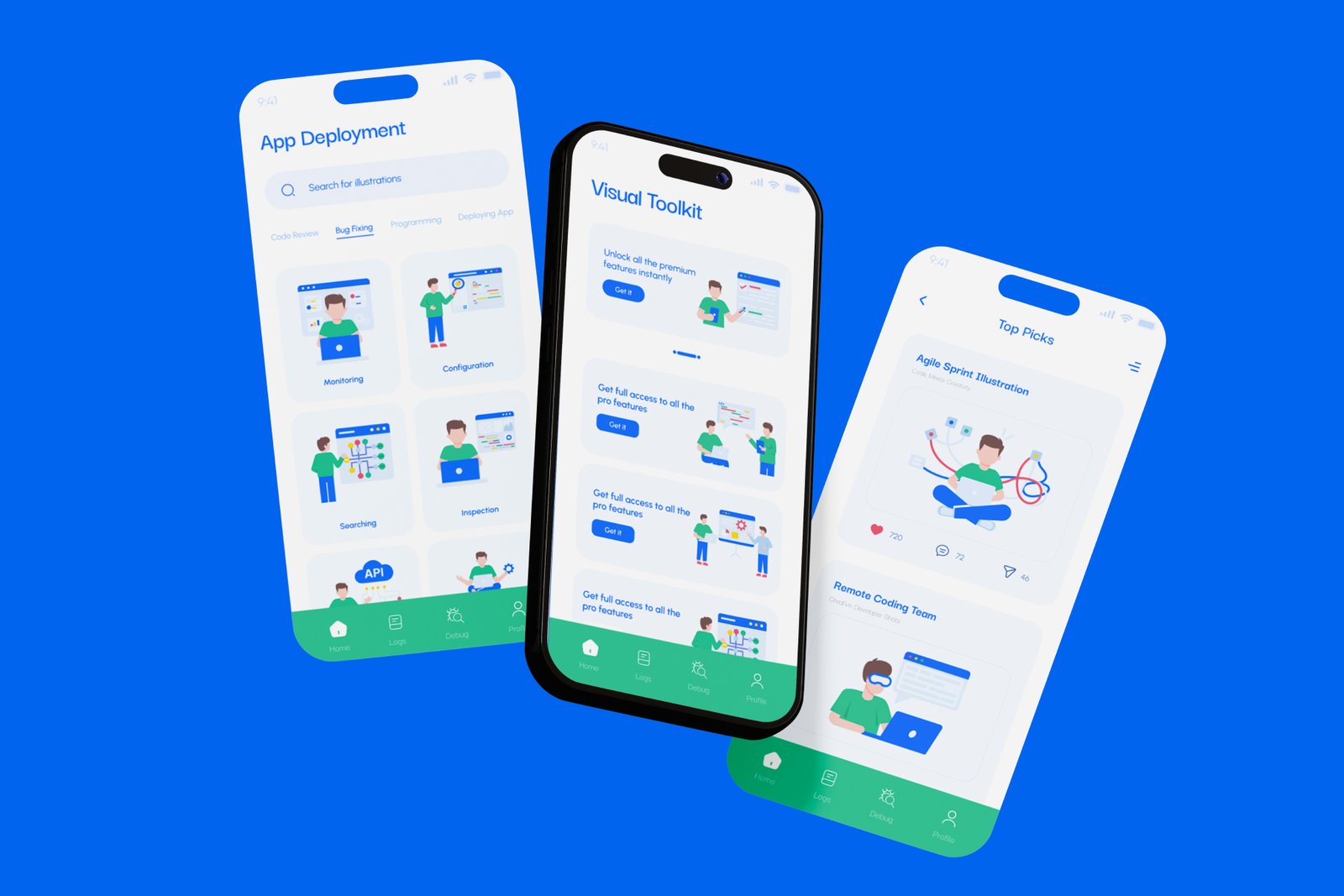 Software Developer Illustration Set