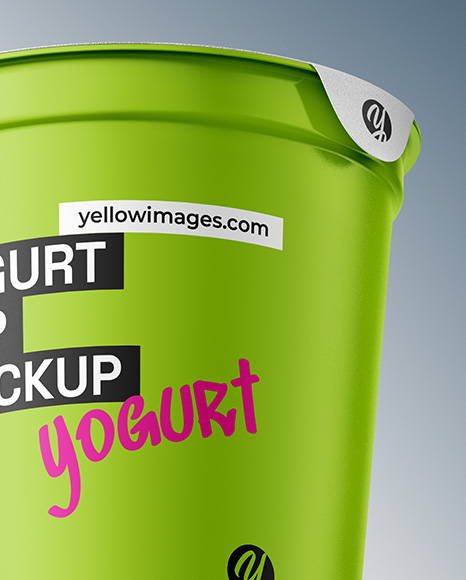 Matte Yogurt Cup Mockup