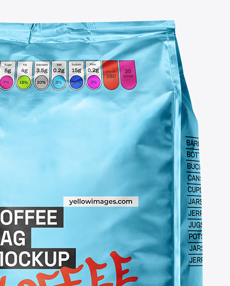 Metallic Coffee Bag Mockup