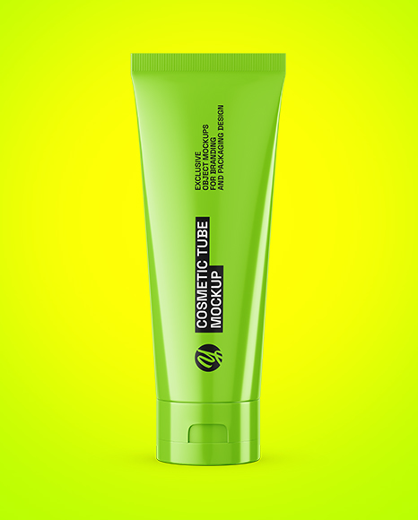 Glossy Cosmetic Tube Mockup
