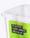 Clear Plastic Food Container Mockup