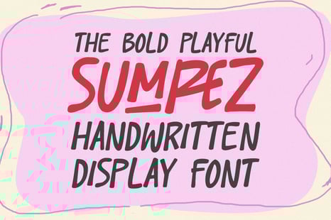Sumrez Bold Playful Handwritten Display Font - Designers