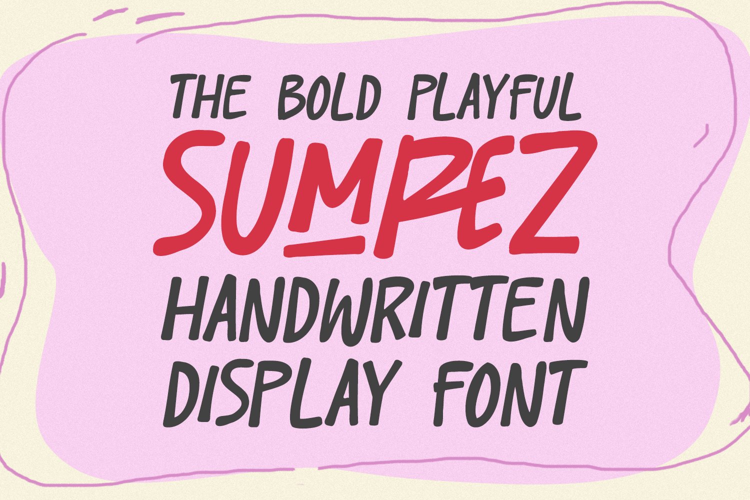 Sumrez Bold Playful Handwritten Display Font