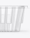 Clear Plastic Food Container in Paper Sleeve Mockup