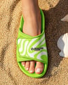 Slide Sandals on Women's Legs Mockup