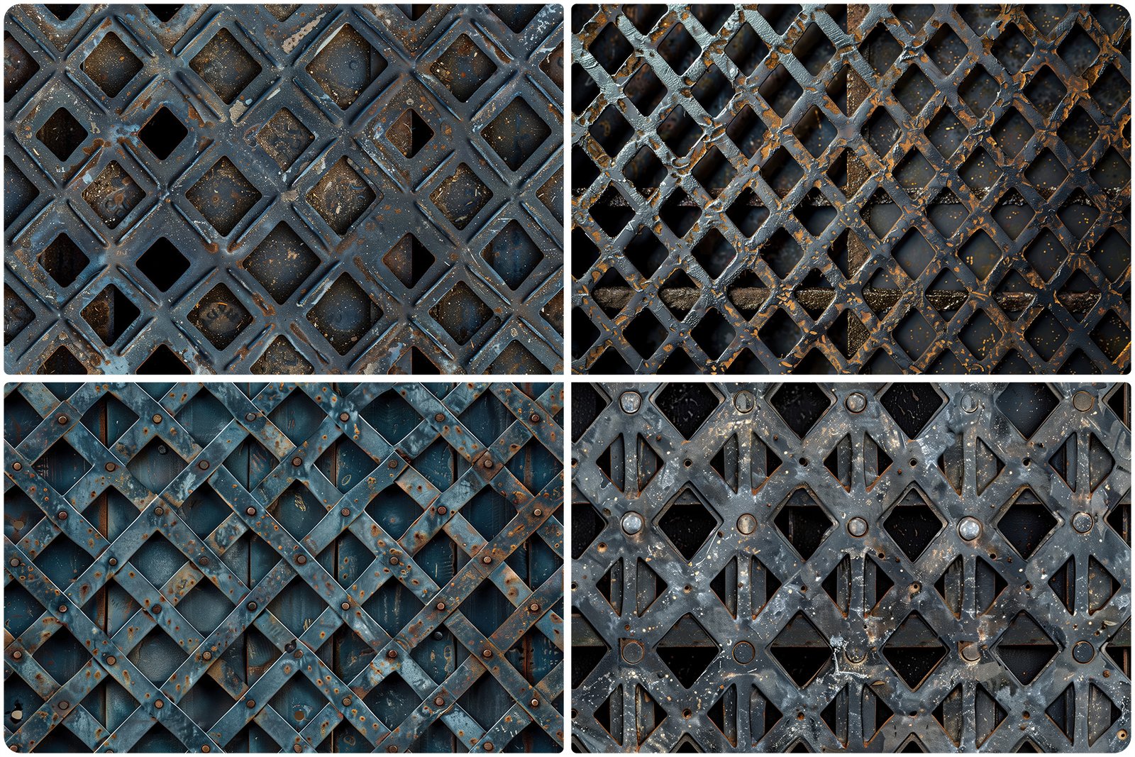 30 Metal Grate Texture Backgrounds