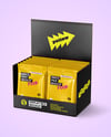 Display Box with Glossy Snacks Mockup