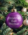 Matte Christmas Ball Mockup