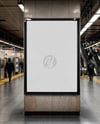 Framed Poster in Subway Station Mockup