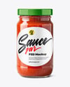 Clear Glass Jar with Pizza Sauce Mockup
