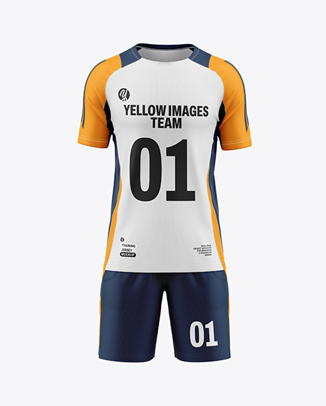 Training Short Sleeve Kit Mockup - Front View