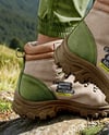 Pair of Hiking Boots on Woman's Legs Mockup
