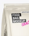 Glossy Food Bag Mockup - Half-Side View