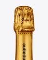 Green Glass Champagne Bottle Mockup