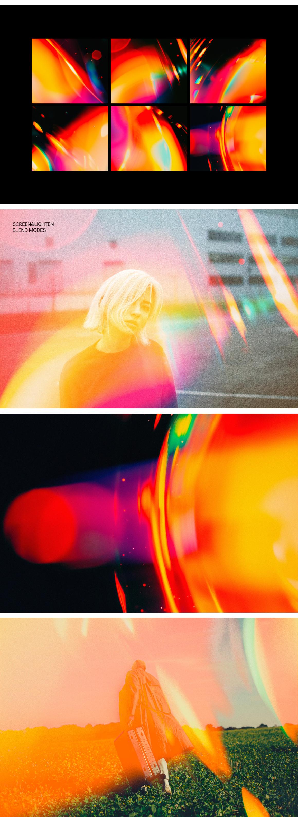 Massive Light Leak Overlays