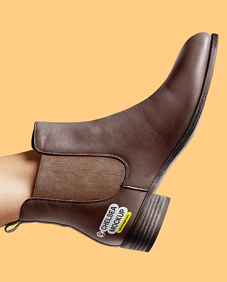 Chelsea Boots on Woman's Legs Mockup