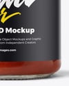 Clear Glass Jar with Pizza Sauce Mockup