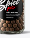 Glass Jar with Whole Allspice Mockup