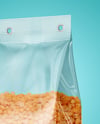Transparent Package with Lentils Mockup