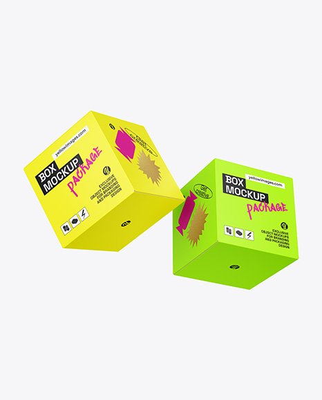 Two Paper Boxes Mockup