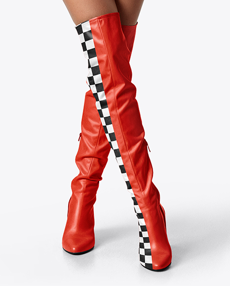 Woman Wearing Bodysuit with Flag Mockup
