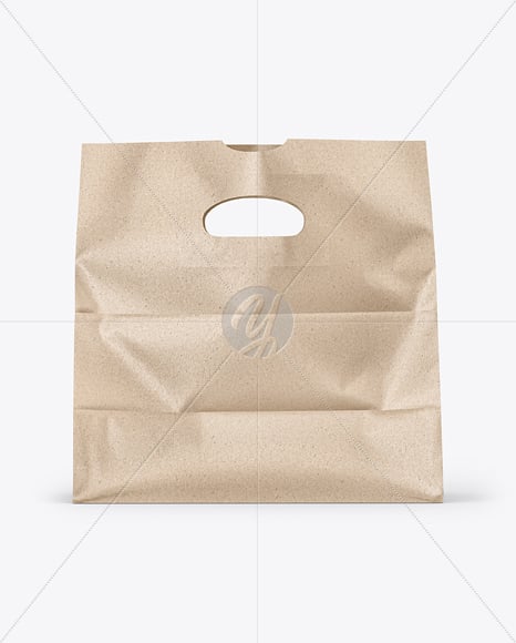 Kraft Paper Bag Mockup - Front View