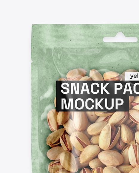 Kraft Package with Pistachios Mockup