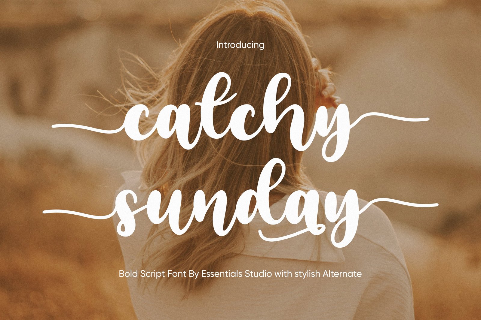Catchy Sunday - Handwritten Script Font with Swash tails