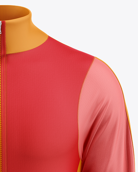 Long Sleeve Training Jacket Mockup - Front View