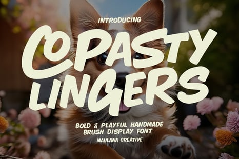 Copasty Lingers Bold Playful Handmade Brush Font - Modern modern font