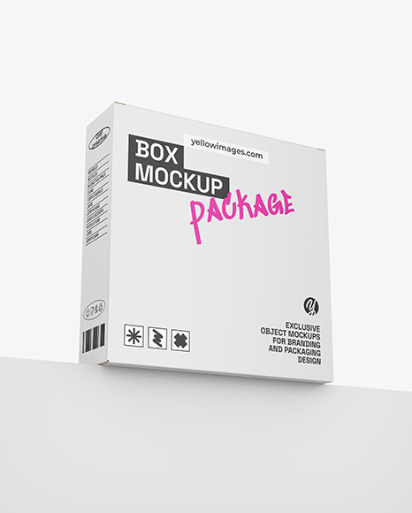 Paper Box Mockup - White box mockup
