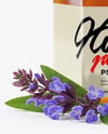 Hexagonal Glass Jar with Sage Honey Mockup