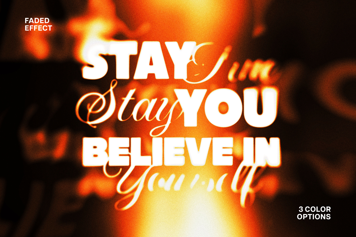 Acid Faded Text &amp; Logo Effect