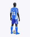 Training Short Sleeve Full Soccer Kit Mockup – Back Half Side View