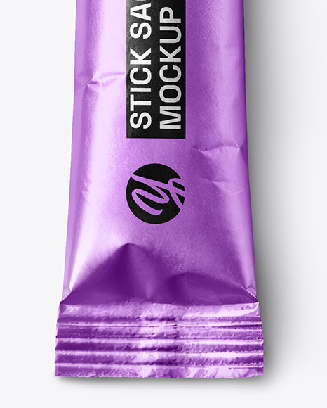 Metallic Stick Sachet Mockup