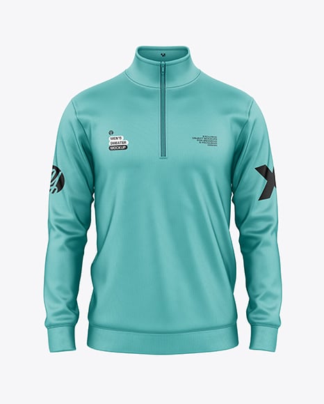 Zip Sweatshirt Mockup - Front View