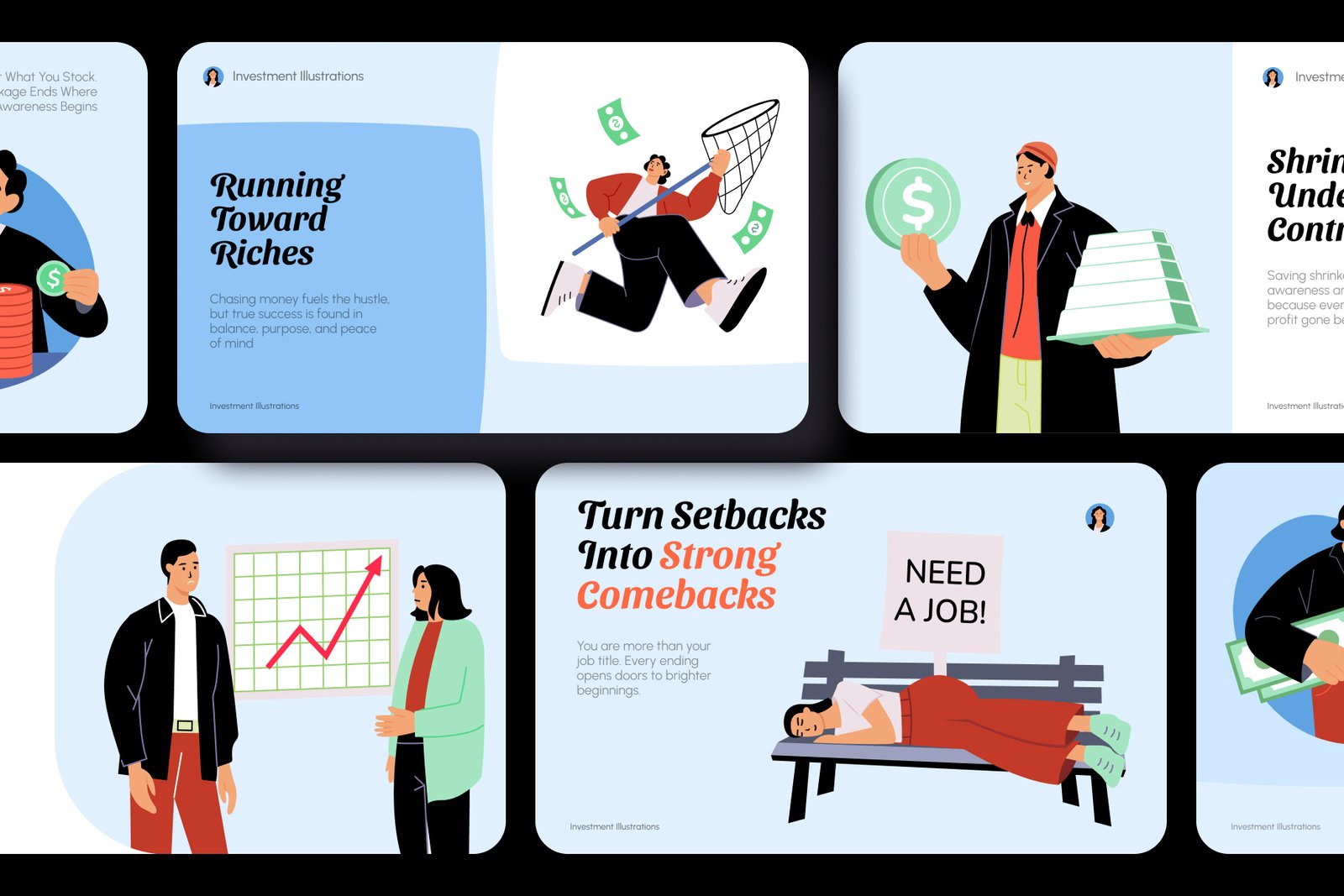 Inflation and Investment Illustration Set