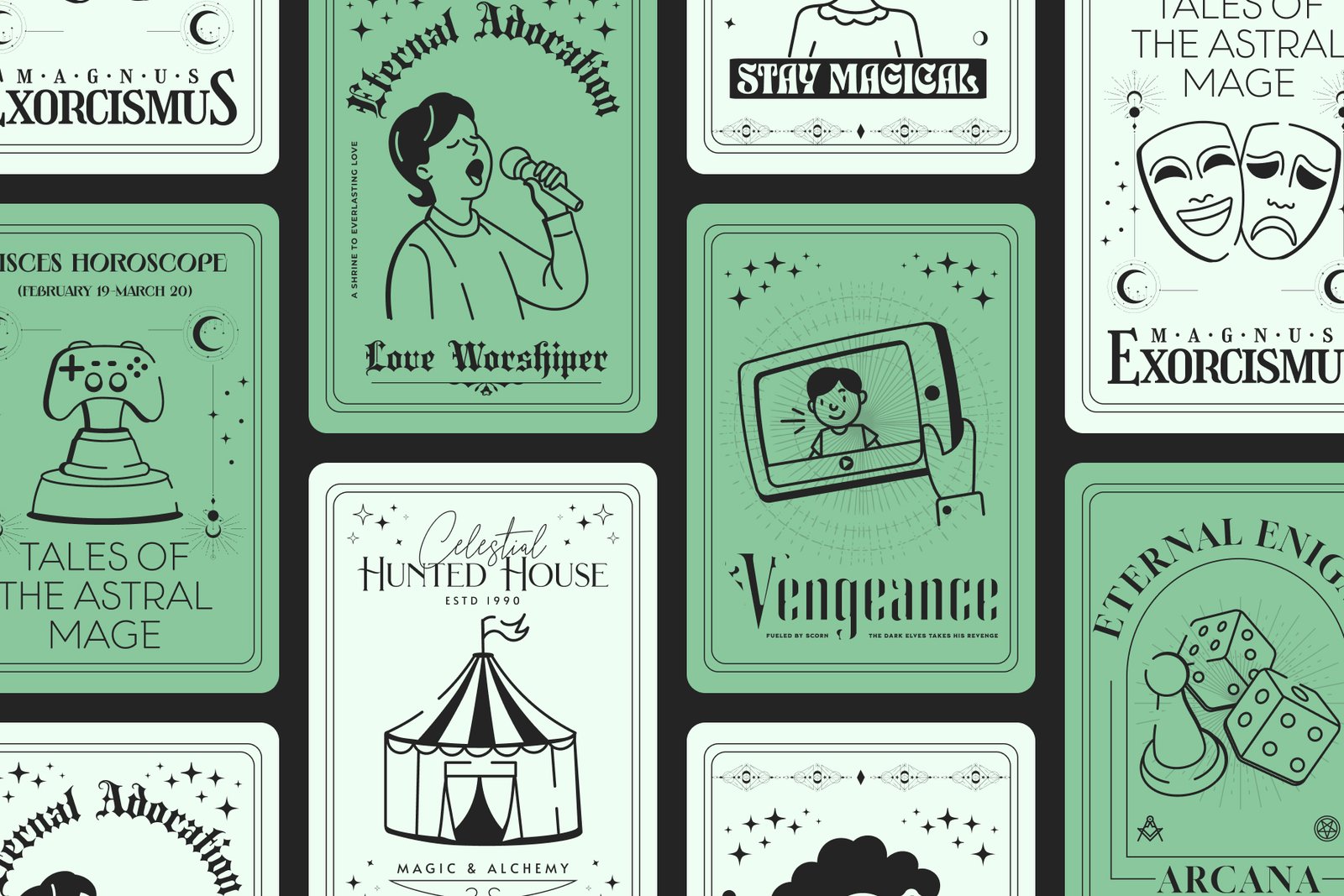 Entertainment Doodle Icon Set