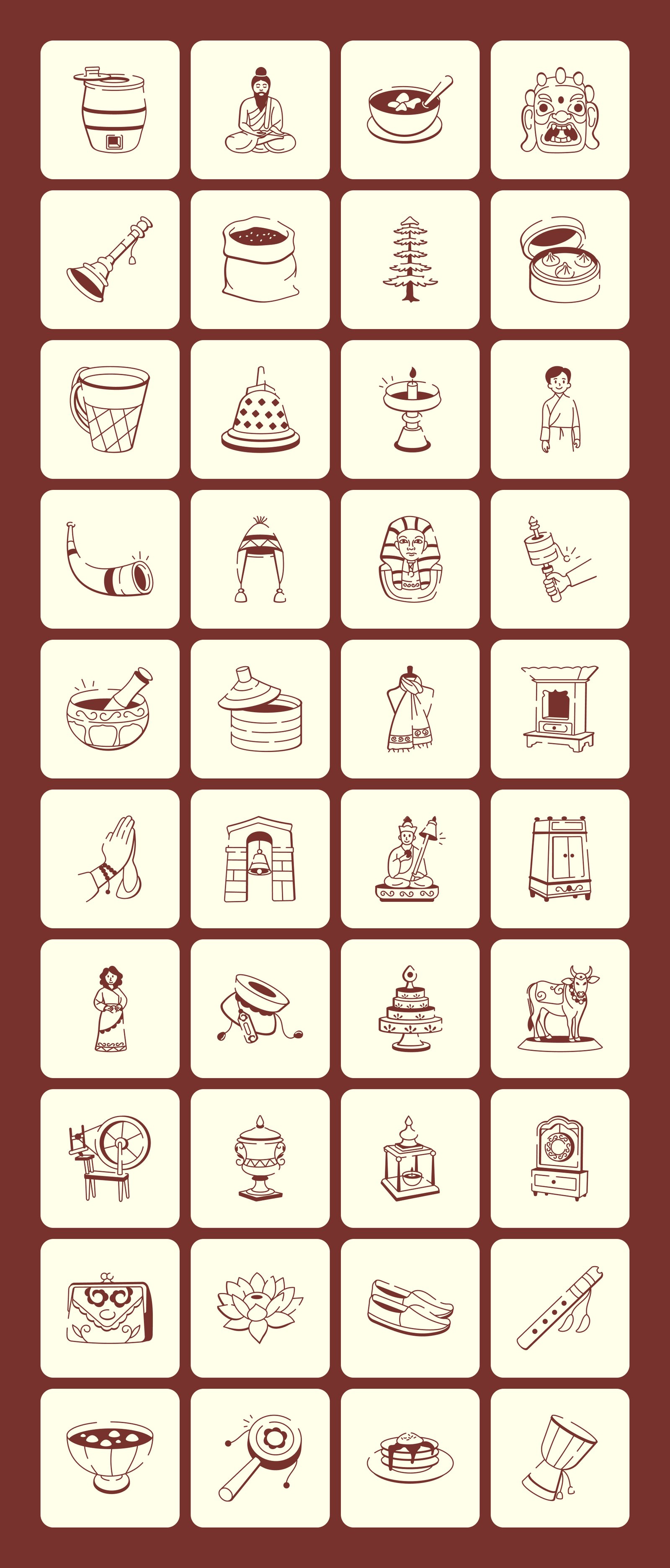Himalayan Culture Drawing Art Set